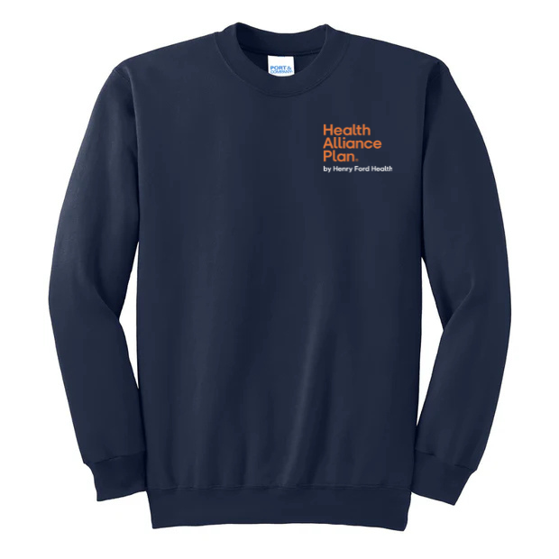 Port & Co™ Essential Fleece Crewneck Sweatshirt - Stacked Logo